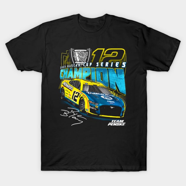 Ryan Blaney 2023 NASCAR Cup Series Champion T-Shirt by Erianna Bee